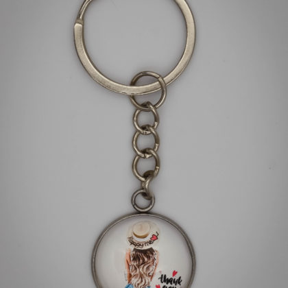 Kalapos lány kulcstartó