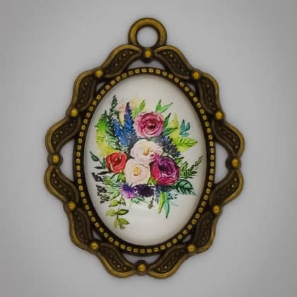 "Letisa" virágos medál