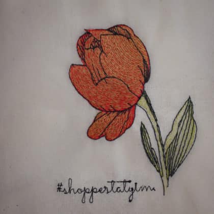 Pamut bevásárlótáska tulipánnal