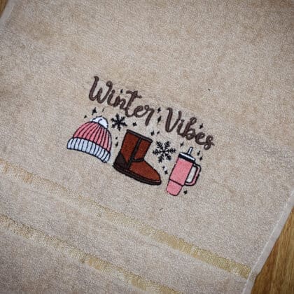 Téli hangulatú kéztörlő