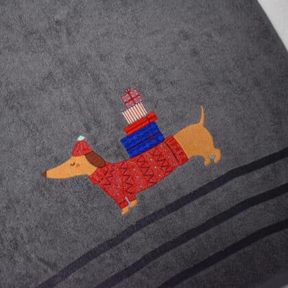 Karácsonyi kutyus törülköző