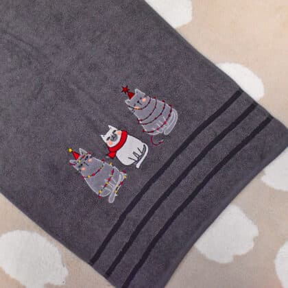 Karácsonyi cicák törülköző